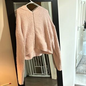 Skims Hooded Fuzzy Sweater